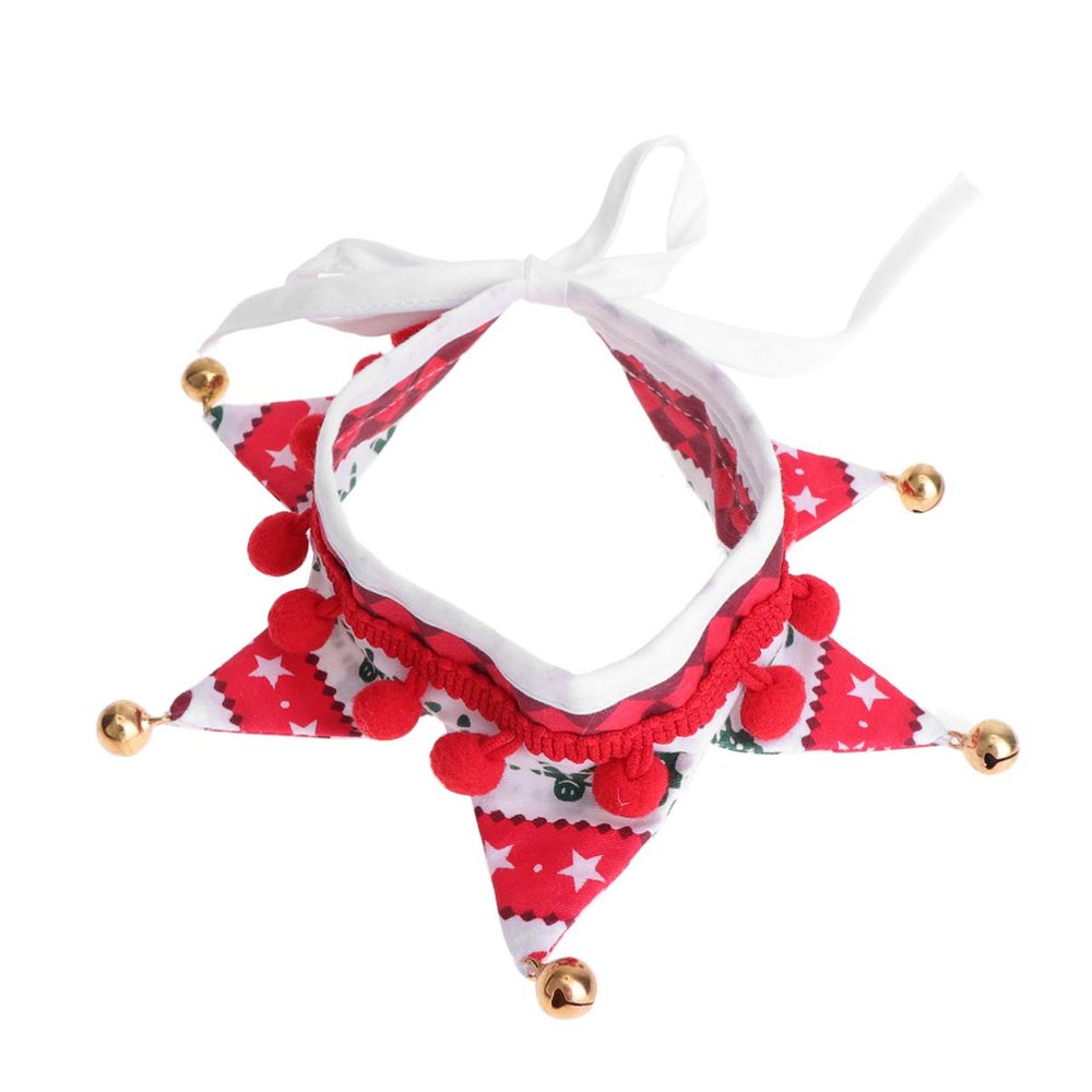 Amosfun Christmas Dog Collar with Bells