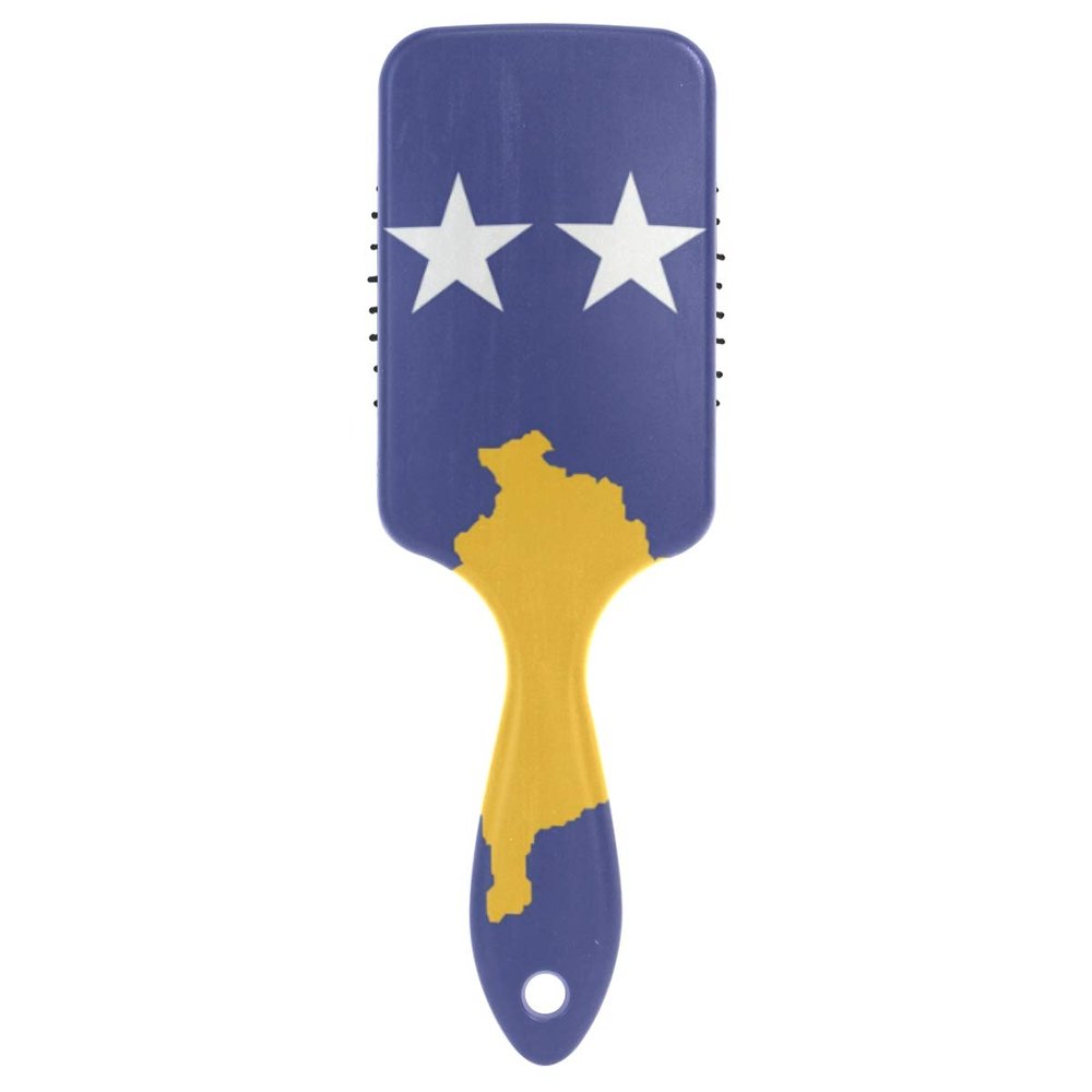 MONTOJ Kosovo Flag Antistatic Cushion Massage Hair Brush