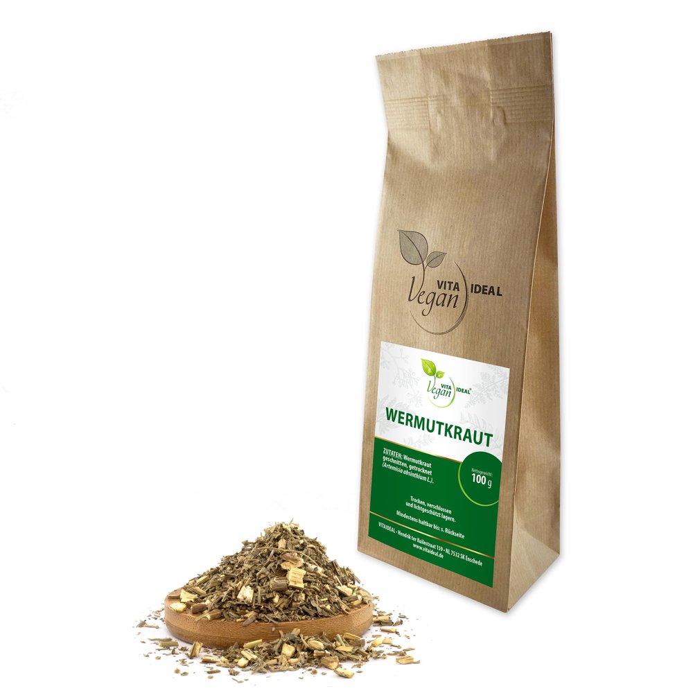VITA IDEAL Vegan Wormwood Herb, 100 g, Cut & Dried