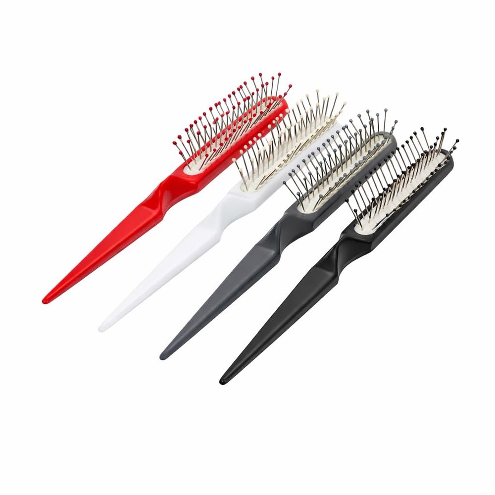 Brush with Nubs in Various Colors – Versatile for Wigs, Extensions and Hairpieces (White)