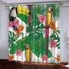 PERFECTPOT Tropical Plant and Parrot Blackout Curtain, Opaque, Noise-Reducing, 150 x 166 cm view 1