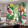 PERFECTPOT Tropical Plant and Parrot Blackout Curtain, Opaque, Noise-Reducing, 150 x 166 cm view 3