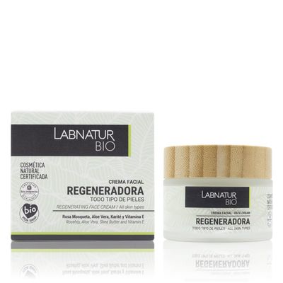 Regenerating Face Cream - Rosehip Oil, Aloe Vera - Labnatur Bio - 50 ml