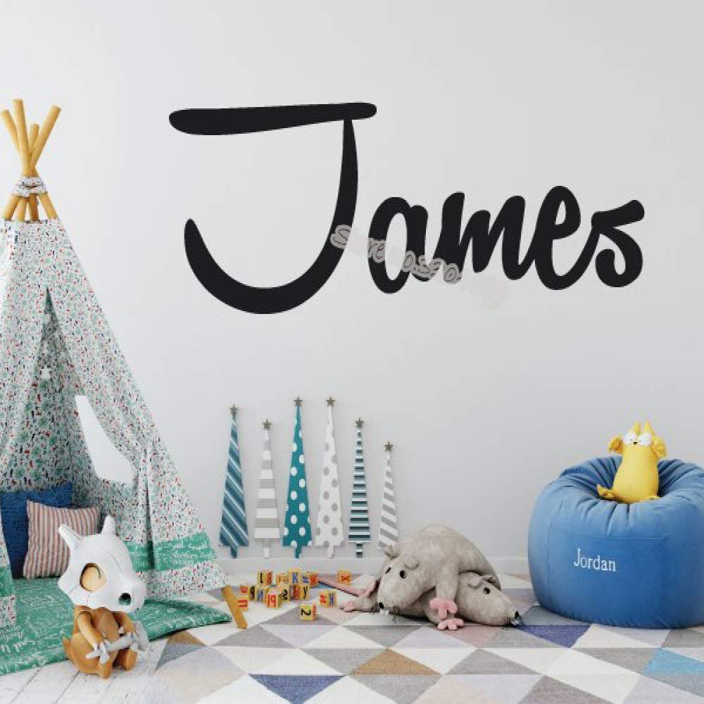 Personalized Custom Name Wall Decal, Artistic Font, 60 x 20 cm
