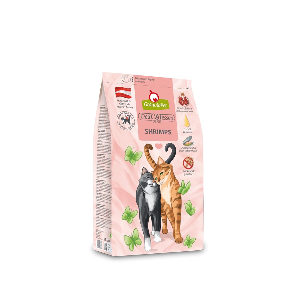 GranataPet DeliCatessen Shrimps Adult Dry Cat Food, Grain-Free, No Added Sugar, 1.8 kg