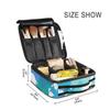 Blue Star Makeup Bag with Zipper and Adjustable Dividers for Women and Girls view 3