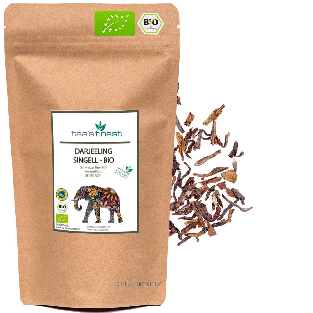 tea's finest Darjeeling Black Tea Singell FTGFOP1 Second Flush – Organic (250 g)