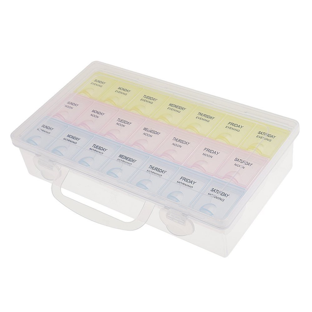 Tubayia 7-Day 3-Compartment Pill Organizer