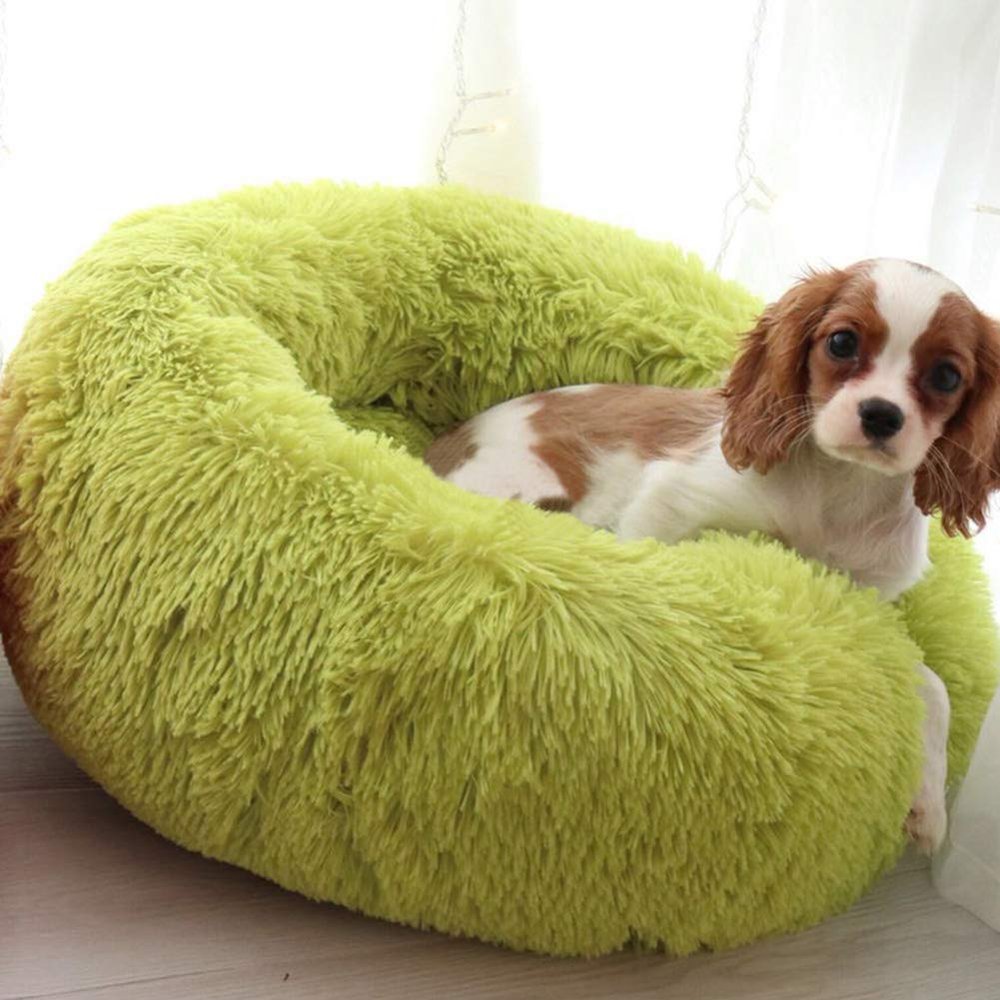 Winter Pet Cushion, Plush Nest, Dog Cave, Warm and Comfortable, 70 cm, Green