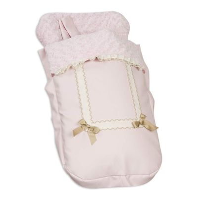 Babyline 2000669 Leather Pink Footmuff