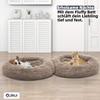 JRUI Dog Bed for Large Dogs, Removable and Washable, 3XL 100 cm, Round Plush, Extra Soft, for Stress and Anxiety Relief, Brown view 2