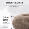 JRUI Dog Bed for Large Dogs, Removable and Washable, 3XL 100 cm, Round Plush, Extra Soft, for Stress and Anxiety Relief, Brown view 3