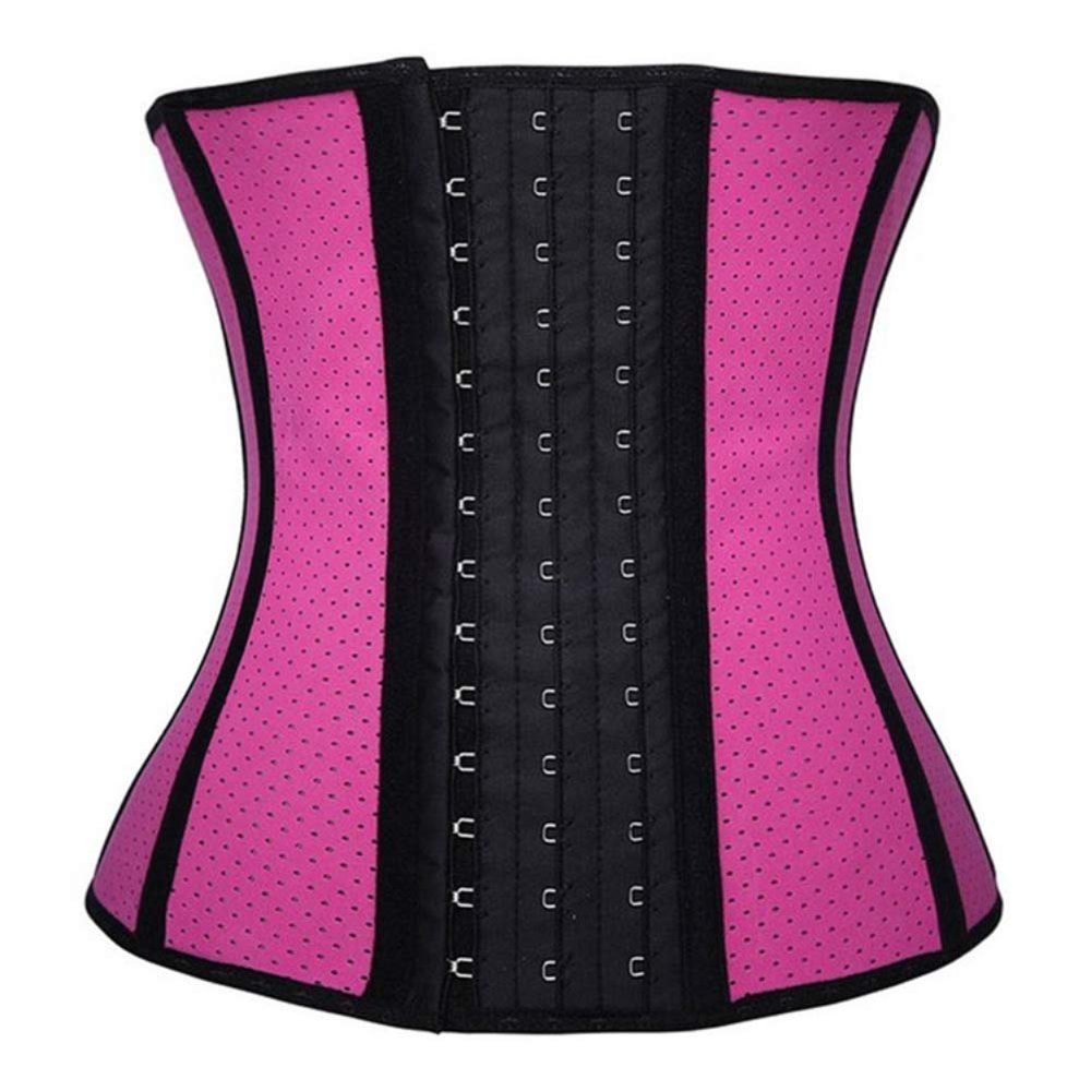 DISSA Women's Underbust Waist Trainer, Steel-Boned Rubber, Pink, Size 42