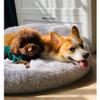 Snuggly Calming Cat Bed, Donut Cave, Plush Faux-Fur Cushion with Washable Cover, Non-Slip, Warm Winter Sleep Basket view 3