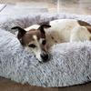 Snuggly Calming Cat Bed, Donut Cave, Plush Faux-Fur Cushion with Washable Cover, Non-Slip, Warm Winter Sleep Basket view 4