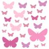 PREMYO 25 Butterfly Wall Stickers for Girls’ Room, Pastel Pink view 1