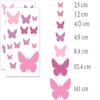 PREMYO 25 Butterfly Wall Stickers for Girls’ Room, Pastel Pink view 2