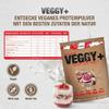 Veggy+ Vegan Protein Powder Vanilla Raspberry, Rice & Pea Protein with Vegan BCAAs, 900 g, 70% Protein view 2