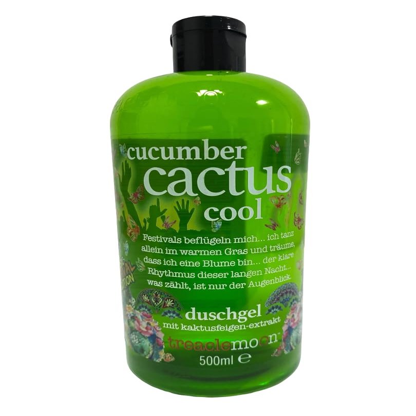 Treaclemoon Cucumber Cactus Cool Shower Gel with Prickly Pear Extract, 500 ml