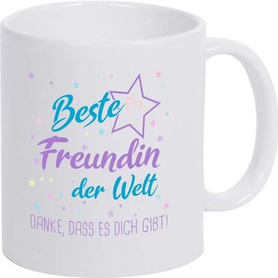 ShirtInStyle Gift Set, “Best Friend in the World, Thank You for Being There!” Mug, White