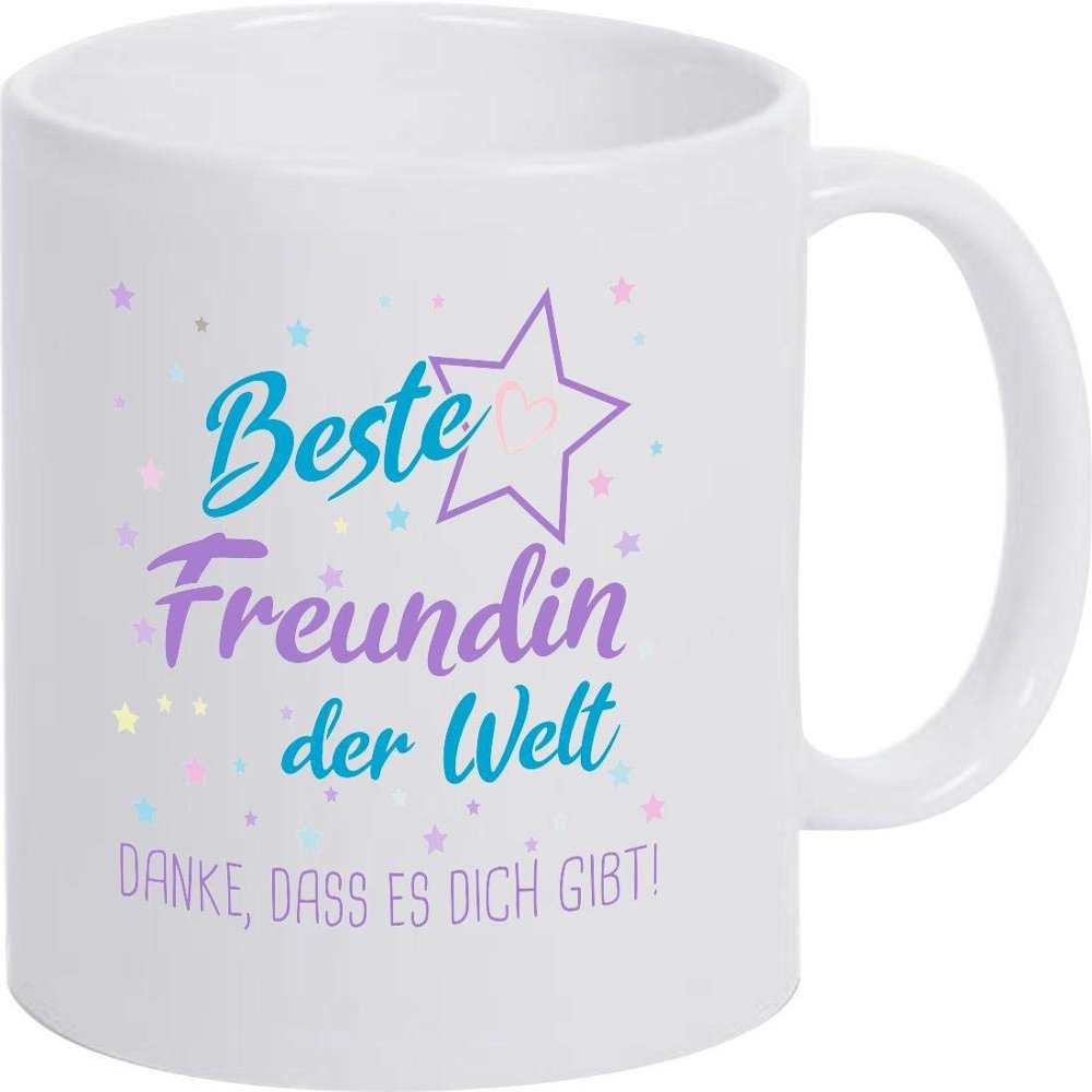 ShirtInStyle Gift Set, “Best Friend in the World, Thank You for Being There!” Mug, White