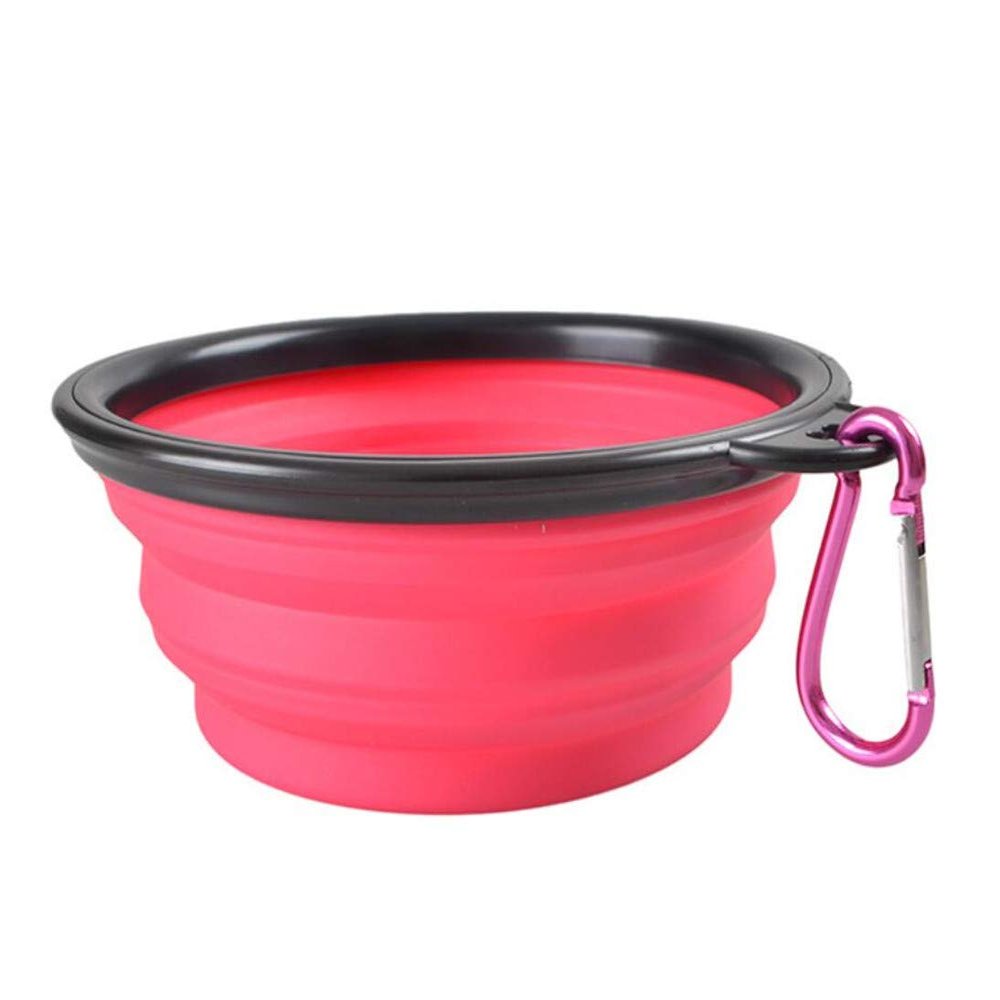HALAWAKA Collapsible Silicone Pet Bowl with Carabiner Clip