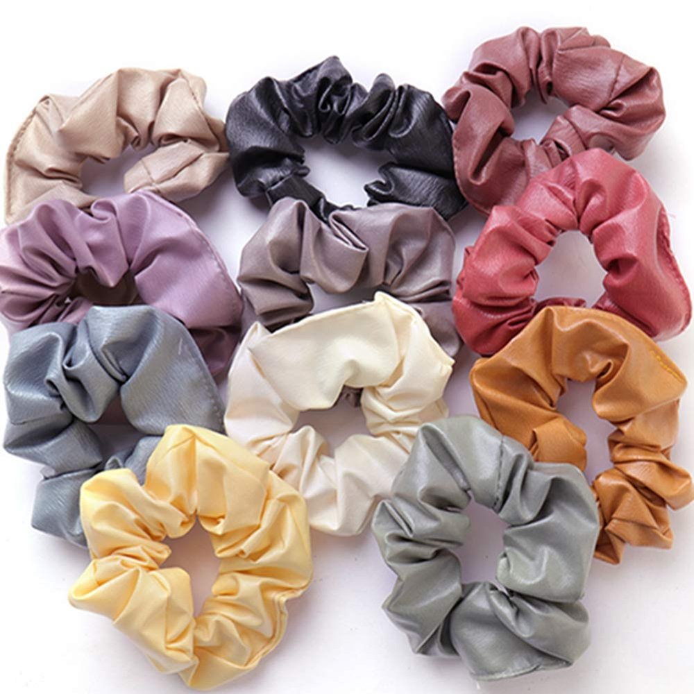 Egurs Leather Hair Ties, 11-Piece Set