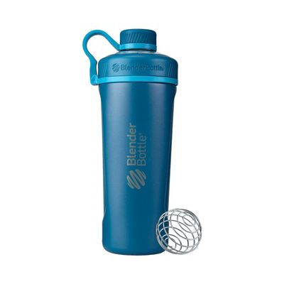 BlenderBottle Radian Stainless Steel Water Bottle, Insulated Bottle with BlenderBall, for Water, Protein Shakes and Fitness, BPA-Free, Double-Walled Vacuum Insulated, Ocean Blue