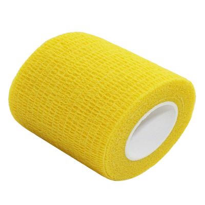 Risscly 5 cm Self-Adherent Bandage, Yellow, 6 Rolls