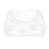 CHICTRY Men's Sissy Lace Bralette Crop Top, White, M view 3