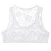 CHICTRY Men's Sissy Lace Bralette Crop Top, White, M view 4