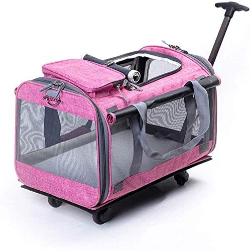 2-in-1 Pet Trolley Backpack for Dogs and Cats