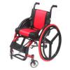 YZJJ Self-Propelled Folding Aluminum Wheelchair, 38 cm Seat, Red and Black view 1
