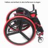 YZJJ Self-Propelled Folding Aluminum Wheelchair, 38 cm Seat, Red and Black view 2