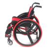 YZJJ Self-Propelled Folding Aluminum Wheelchair, 38 cm Seat, Red and Black view 3