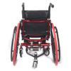 YZJJ Self-Propelled Folding Aluminum Wheelchair, 38 cm Seat, Red and Black view 4