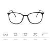 GEMSeven Ultra-Light Oval TR90 Myopia Glasses for Unisex Students view 4