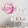 WANDKIND I Love You to the Moon and Back Wall Decal for Nursery, Pink, 80 x 80 cm view 2