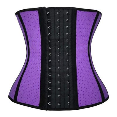 E-girl Women's Underbust Waist Trainer, Steel-Boned Rubber, Purple, Size 46