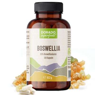 High-Dose Boswellia Serrata Capsules, 460 mg 10:1 Extract per Capsule, 65% Boswellic Acids, 120 Vegan HPMC Capsules