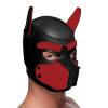 Spike Neoprene Puppy Hood - Red view 1
