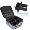 White Blue Butterfly Dandelion Makeup Bag with Zipper, Toiletry Organizer with Adjustable Dividers view 3