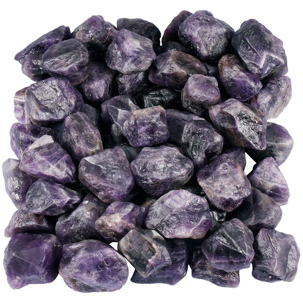 Nupuyai 460 g Raw Amethyst Gemstones and Decorative Stones