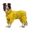 Geyecete Four-Legged Waterproof Dog Raincoat with Harness Opening, Yellow, XXXL view 1