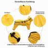 Geyecete Four-Legged Waterproof Dog Raincoat with Harness Opening, Yellow, XXXL view 2