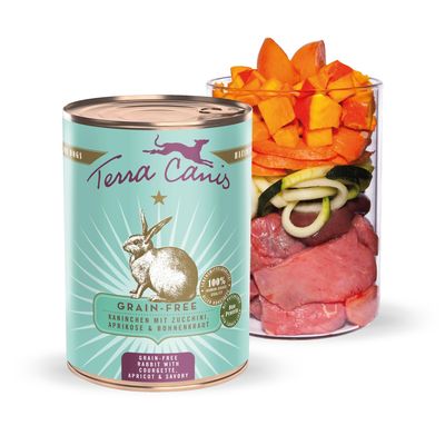 Terra Canis Rabbit, Zucchini, Apricot & Borage - Grain-Free Wet Food, 400g