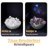 KYEYGWO Natural Quartz Crystal Cluster, Titanium-Coated view 2
