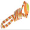 Kerbl Pet Ball on Rope, 37 cm, Orange Cotton view 1