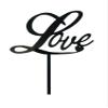 Black Acrylic “Love” Cake Topper view 1