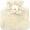 Garden Mile 2 L Natural Rubber Hot Water Bottle with Arran Knit Faux Fur Cover view 1